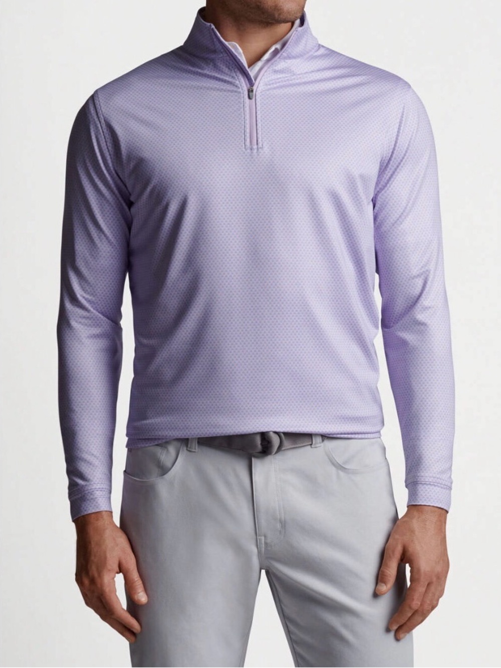 Peter Millar Perth Birdseye Performance Quater-Zip Golf Pullover